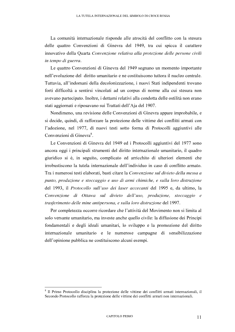 Anteprima della tesi: La tutela internazionale del simbolo di Croce Rossa, Pagina 10