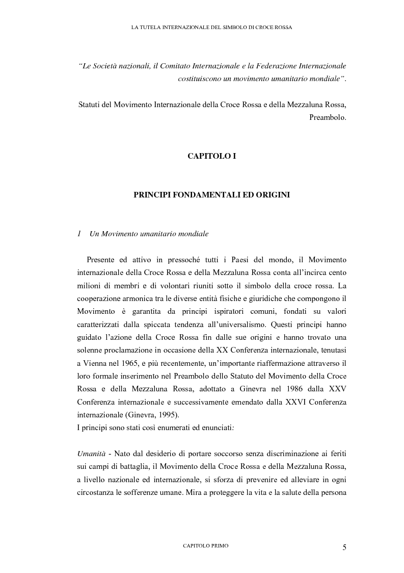 Anteprima della tesi: La tutela internazionale del simbolo di Croce Rossa, Pagina 4
