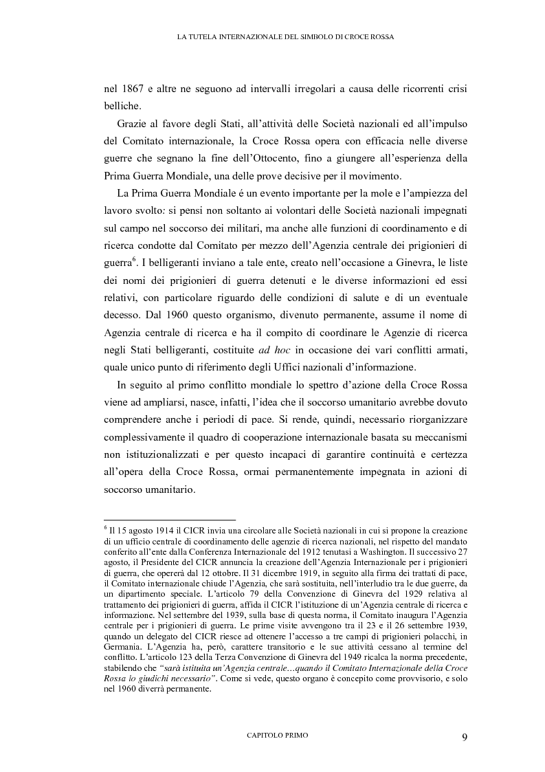 Anteprima della tesi: La tutela internazionale del simbolo di Croce Rossa, Pagina 8