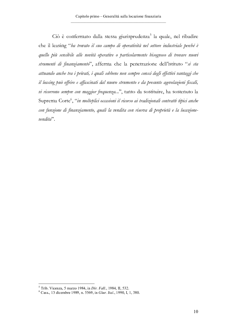 Anteprima della tesi: Il contratto di leasing, Pagina 10