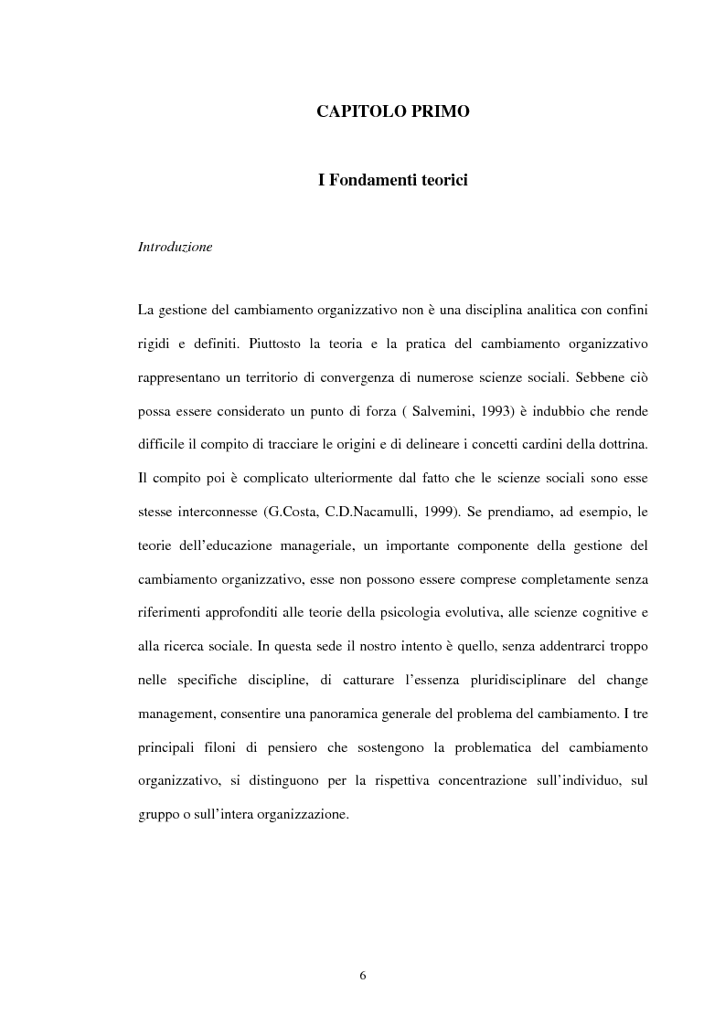 Anteprima della tesi: Coping associato al cambiamento organizzativo, Pagina 4