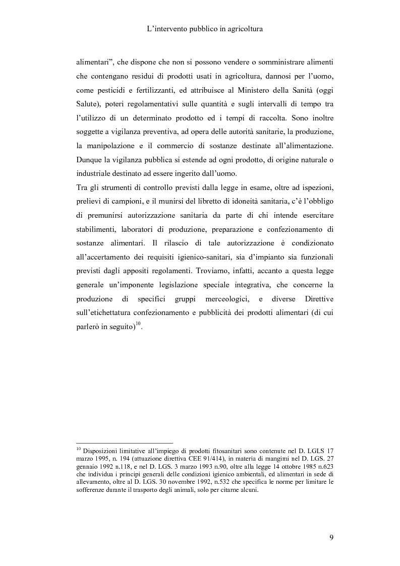 Anteprima della tesi: Interventi pubblici per la sicurezza alimentare, Pagina 11