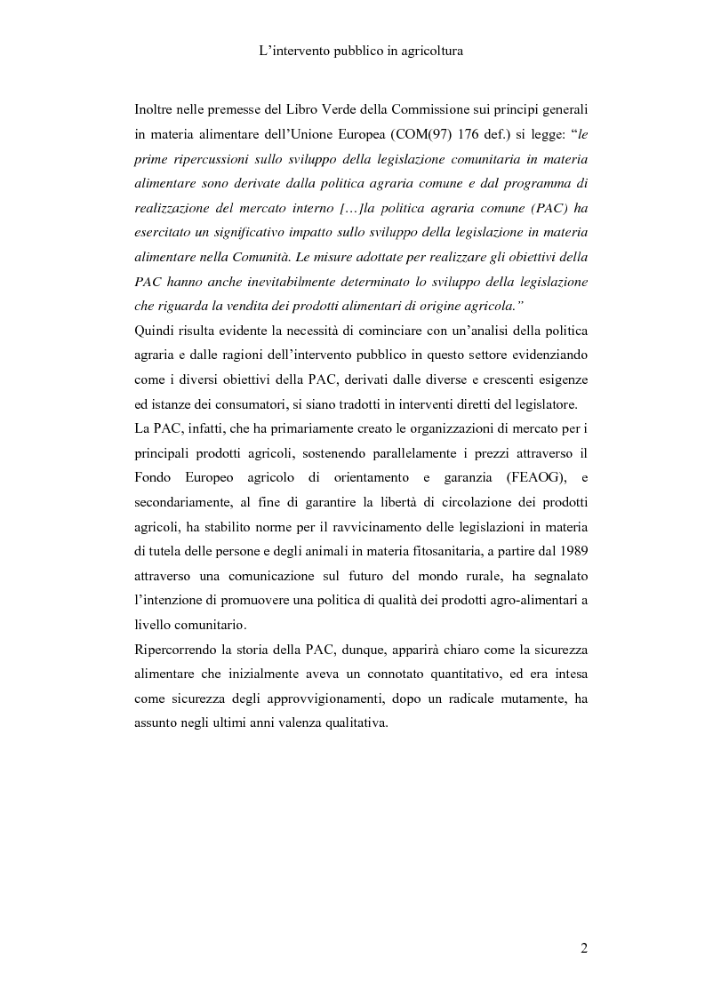 Anteprima della tesi: Interventi pubblici per la sicurezza alimentare, Pagina 4