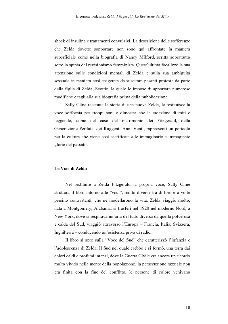 Anteprima della tesi: Zelda Fitzgerald: La Revisione del Mito, Pagina 10
