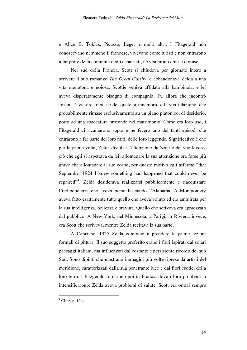 Anteprima della tesi: Zelda Fitzgerald: La Revisione del Mito, Pagina 14