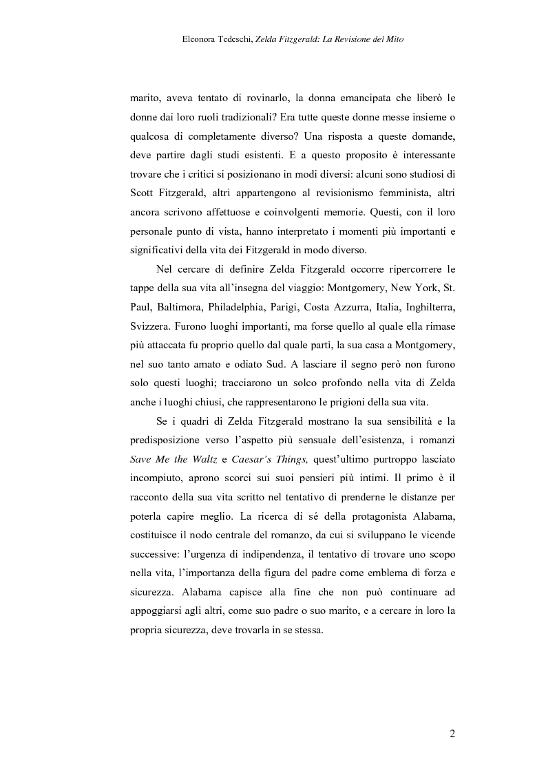 Anteprima della tesi: Zelda Fitzgerald: La Revisione del Mito, Pagina 2