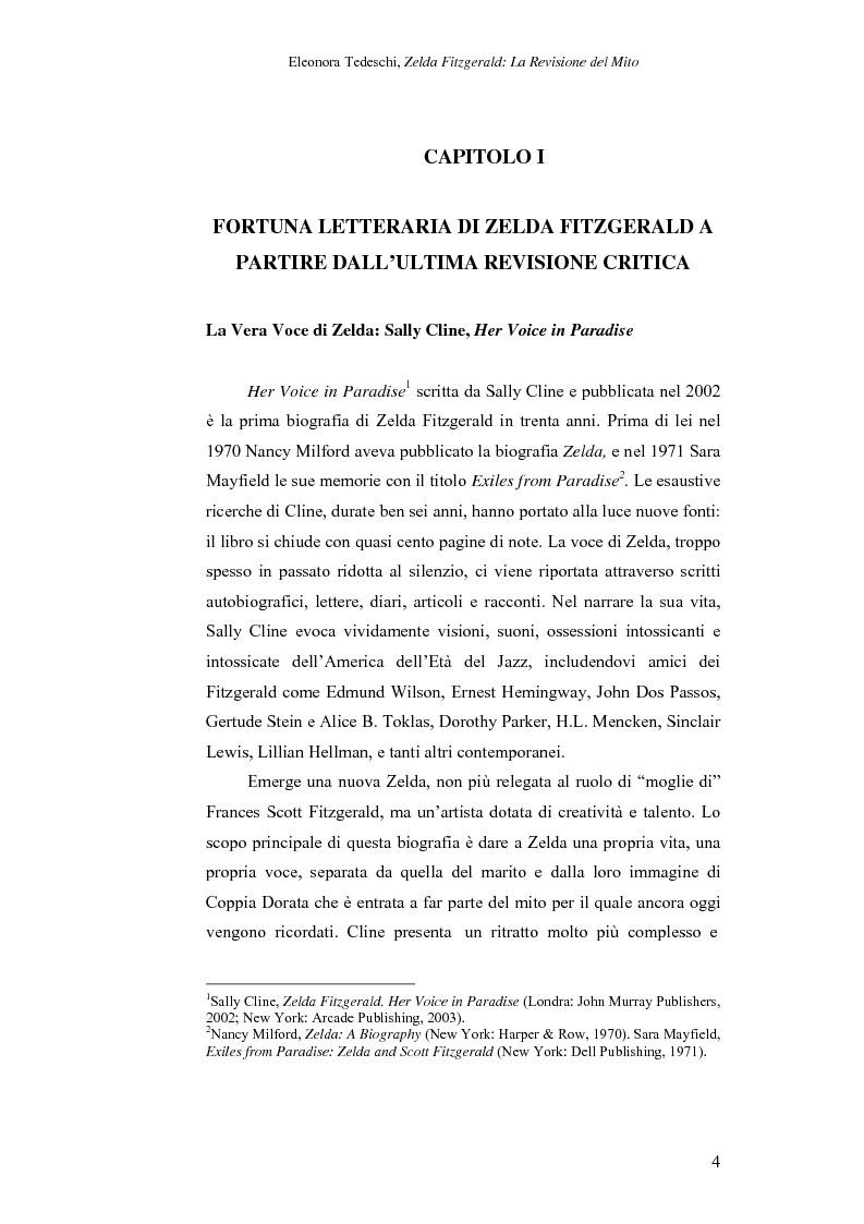 Anteprima della tesi: Zelda Fitzgerald: La Revisione del Mito, Pagina 4