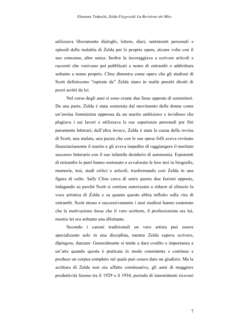 Anteprima della tesi: Zelda Fitzgerald: La Revisione del Mito, Pagina 7