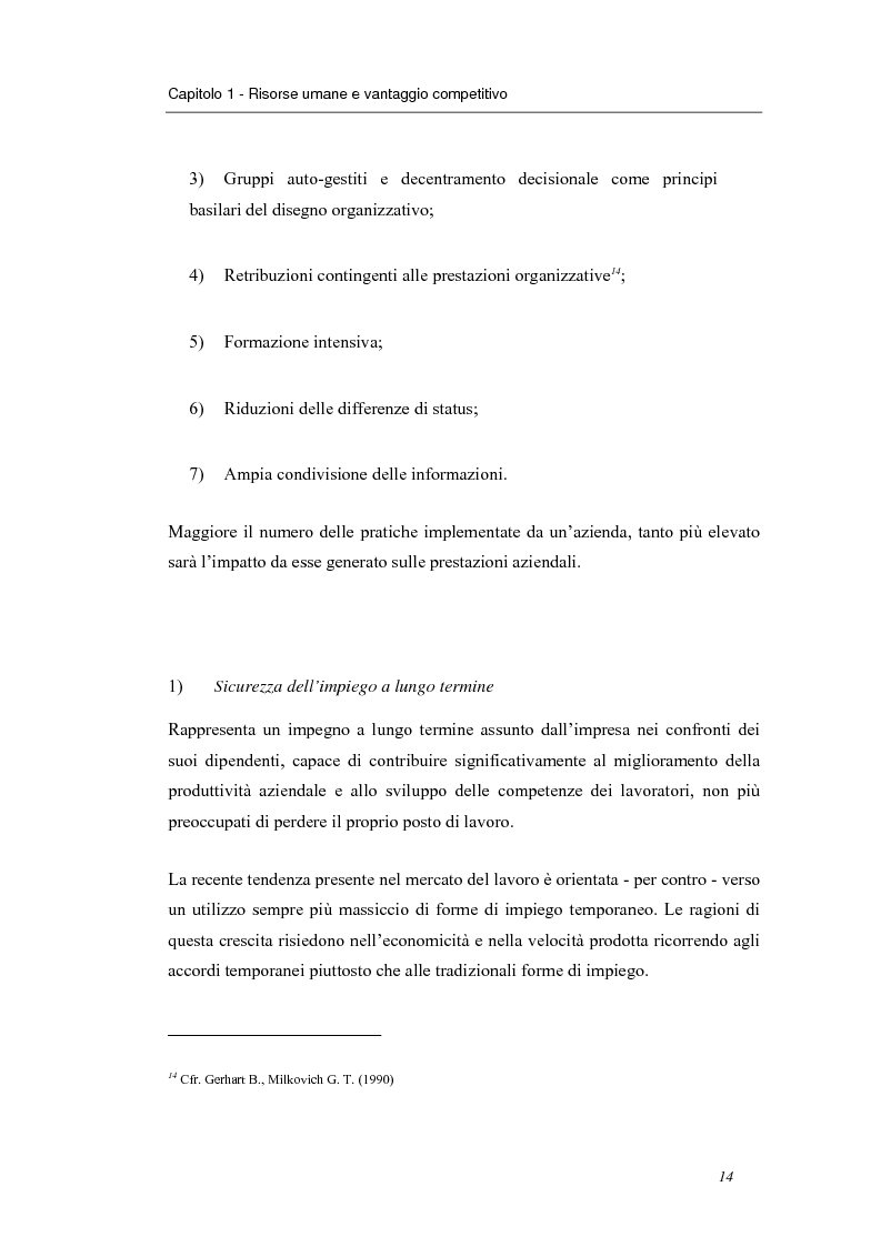 Anteprima della tesi: Investire in risorse umane: il ruolo della formazione - Il caso Wind, Pagina 11