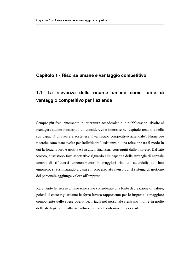 Anteprima della tesi: Investire in risorse umane: il ruolo della formazione - Il caso Wind, Pagina 4