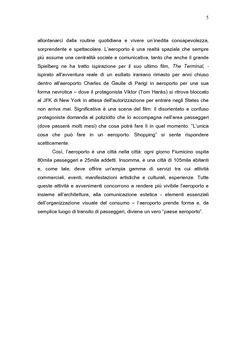 Anteprima della tesi: L'aeroporto come luogo del consumo: il caso Fiumicino., Pagina 3