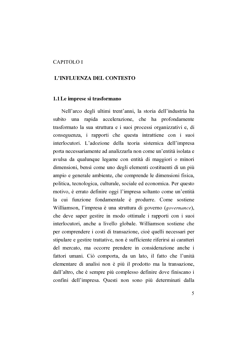 Anteprima della tesi: Il bilancio sociale. Processi di integrazione lavorativa e costruzione della cultura organizzativa, Pagina 5
