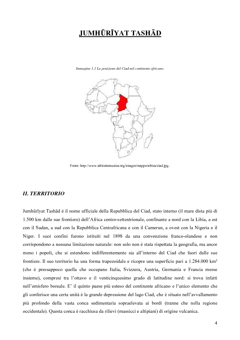 Anteprima della tesi: I Toubou del Ciad, "razza fossile vivente": valutazioni sul turismo etnologico esistente e potenziale, Pagina 4