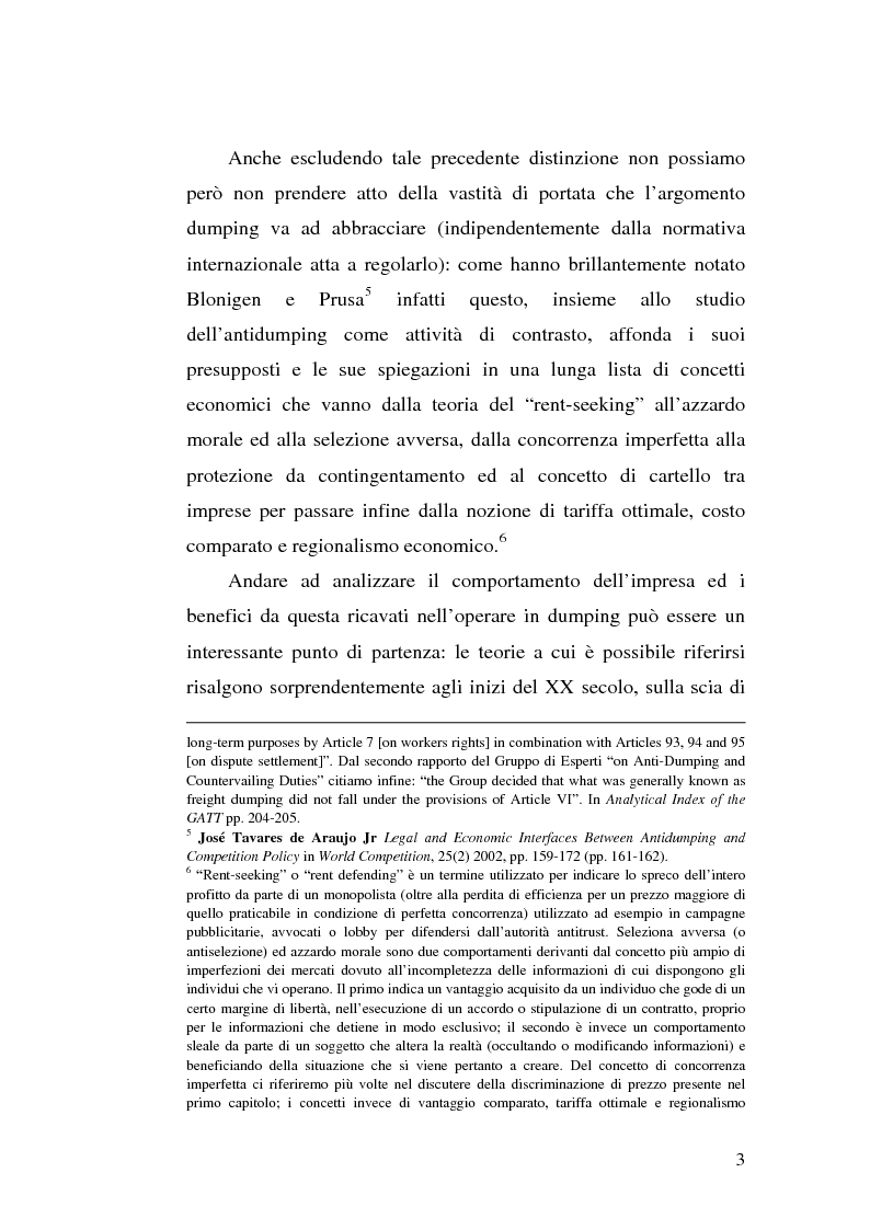 Anteprima della tesi: Il dumping e l'antidumping nell'Organizzazione Mondiale del Commercio, Pagina 3