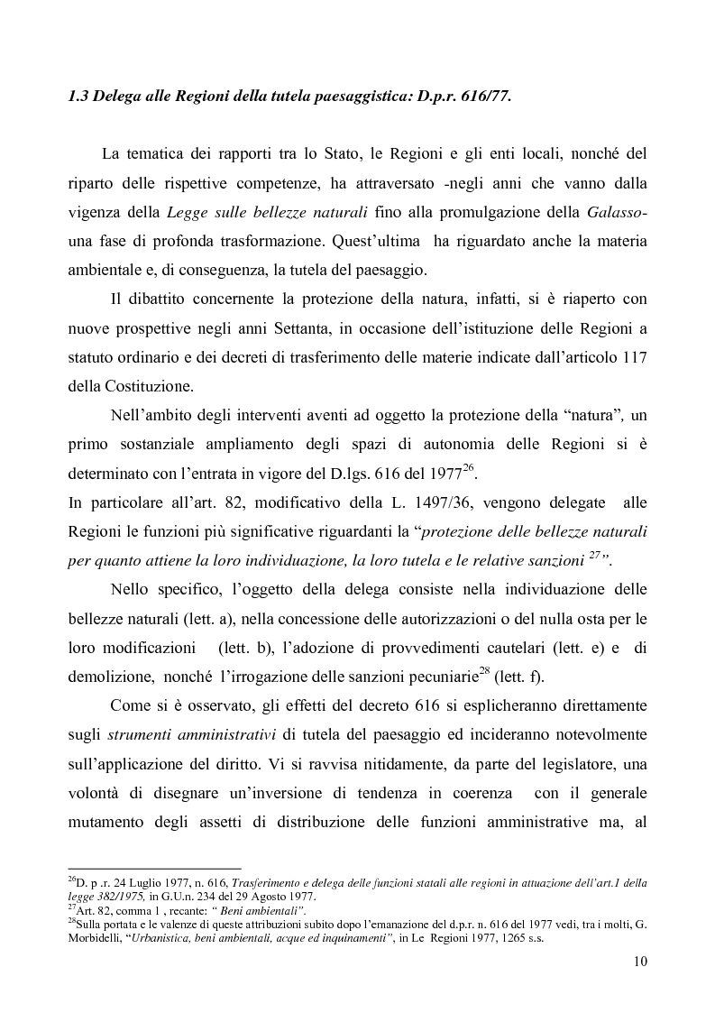 Anteprima della tesi: La Tutela del Paesaggio, Pagina 10