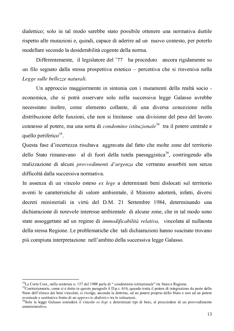 Anteprima della tesi: La Tutela del Paesaggio, Pagina 13