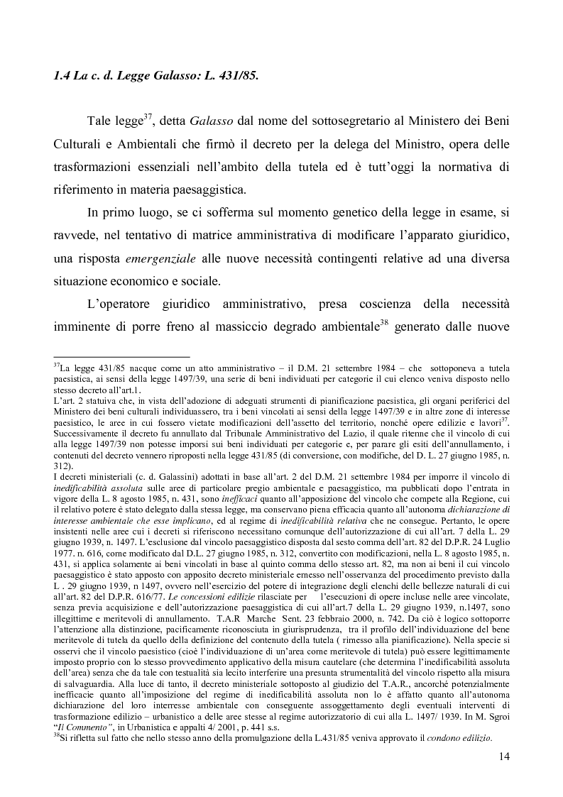 Anteprima della tesi: La Tutela del Paesaggio, Pagina 14
