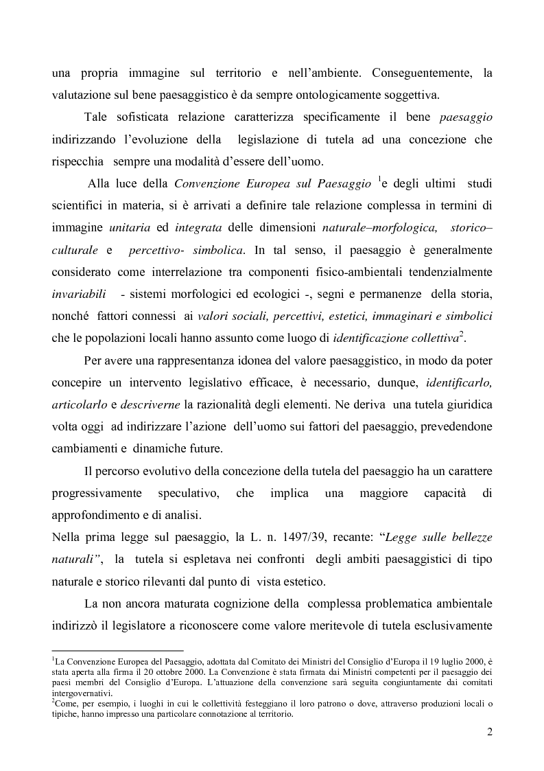 Anteprima della tesi: La Tutela del Paesaggio, Pagina 2