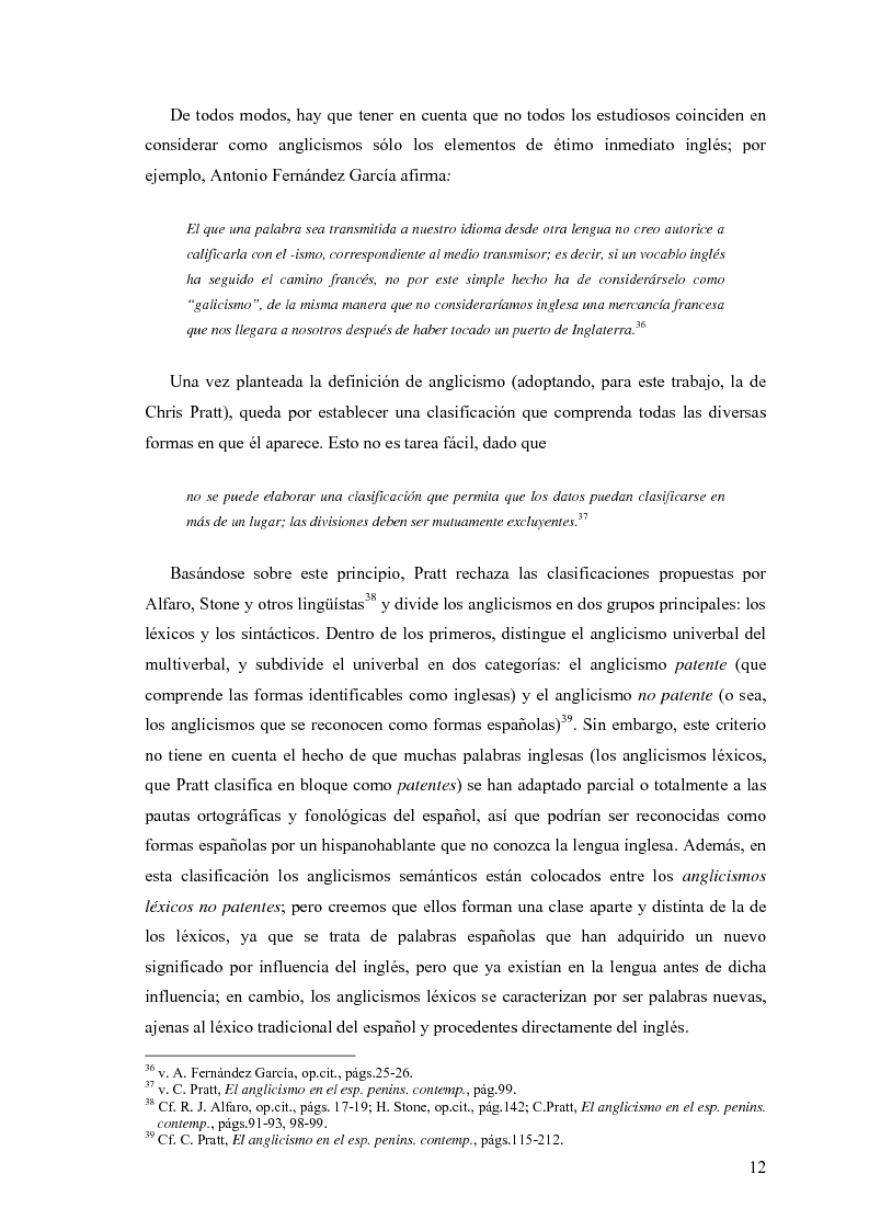 Anteprima della tesi: La influencia de la lengua inglesa en el español contemporáneo, Pagina 11