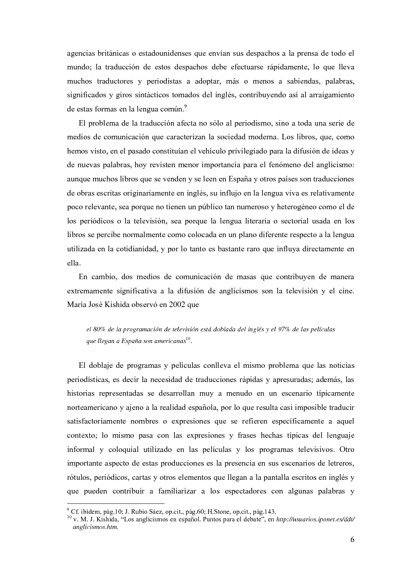 Anteprima della tesi: La influencia de la lengua inglesa en el español contemporáneo, Pagina 5