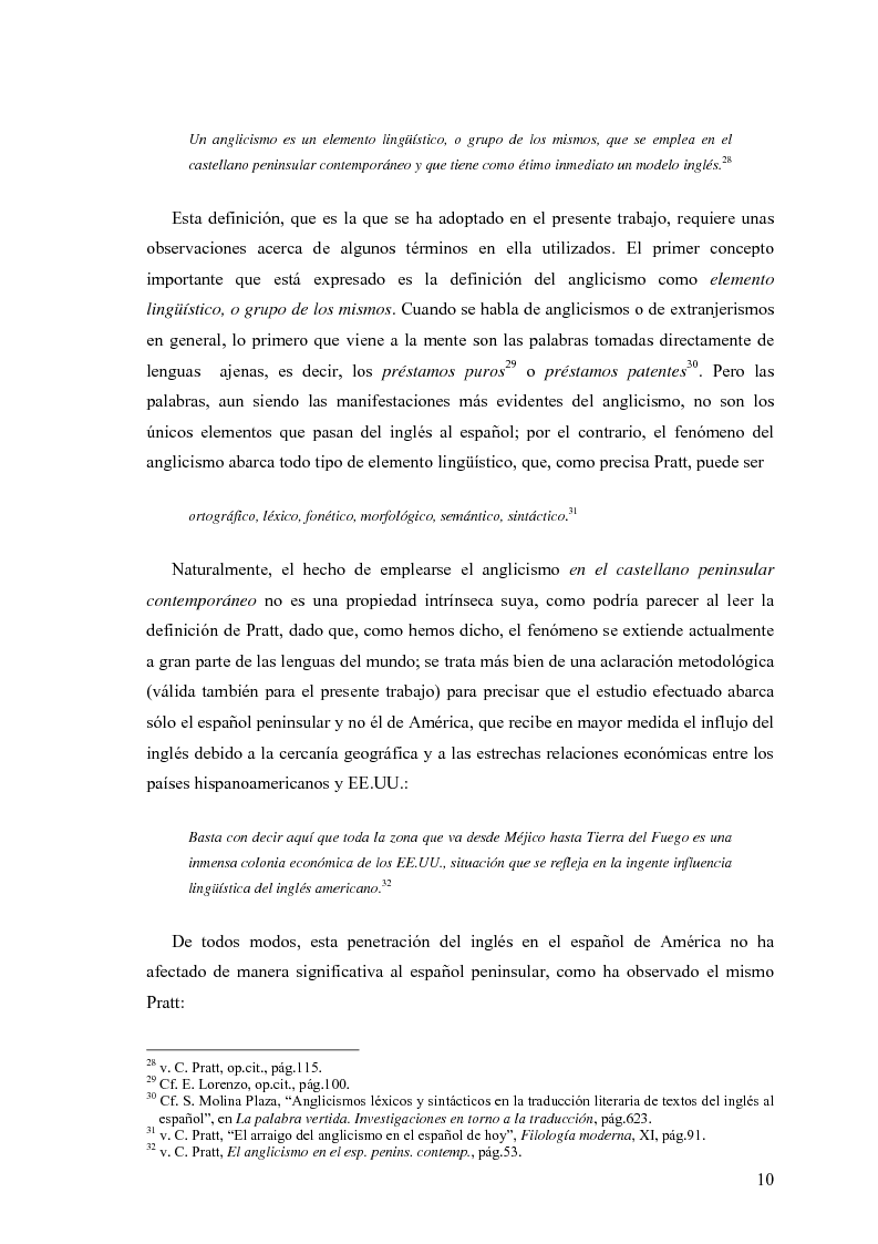 Anteprima della tesi: La influencia de la lengua inglesa en el español contemporáneo, Pagina 9