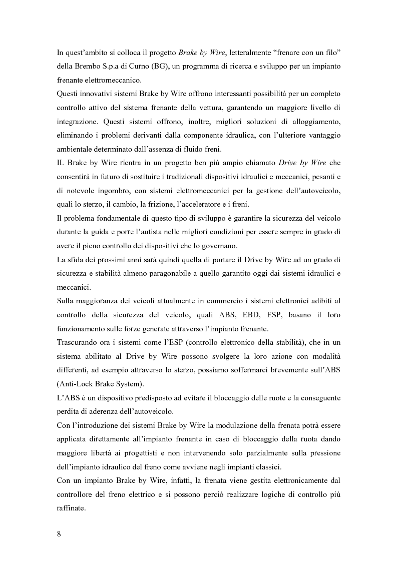 Anteprima della tesi: Modellistica e controllo di un freno elettromeccanico, Pagina 2