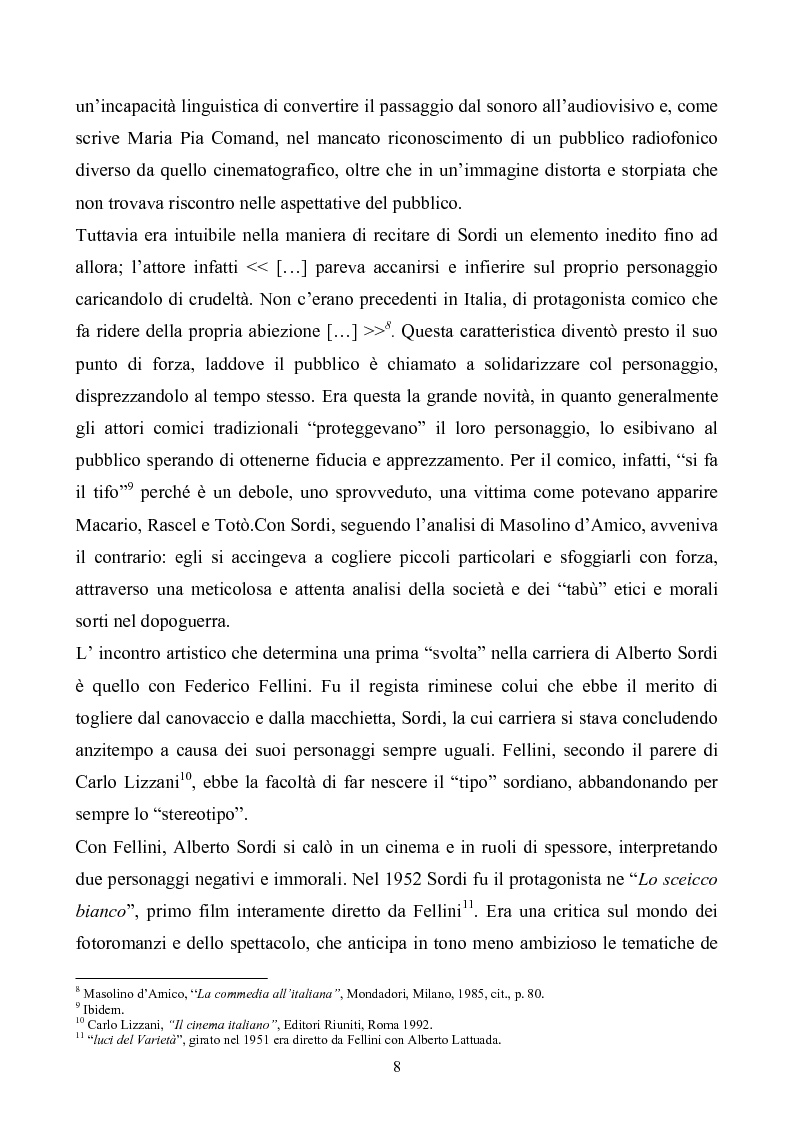 Anteprima della tesi: Tre personaggi etici del cinema di Alberto Sordi: Il vigile, Una vita difficile, Il commissario, Pagina 5