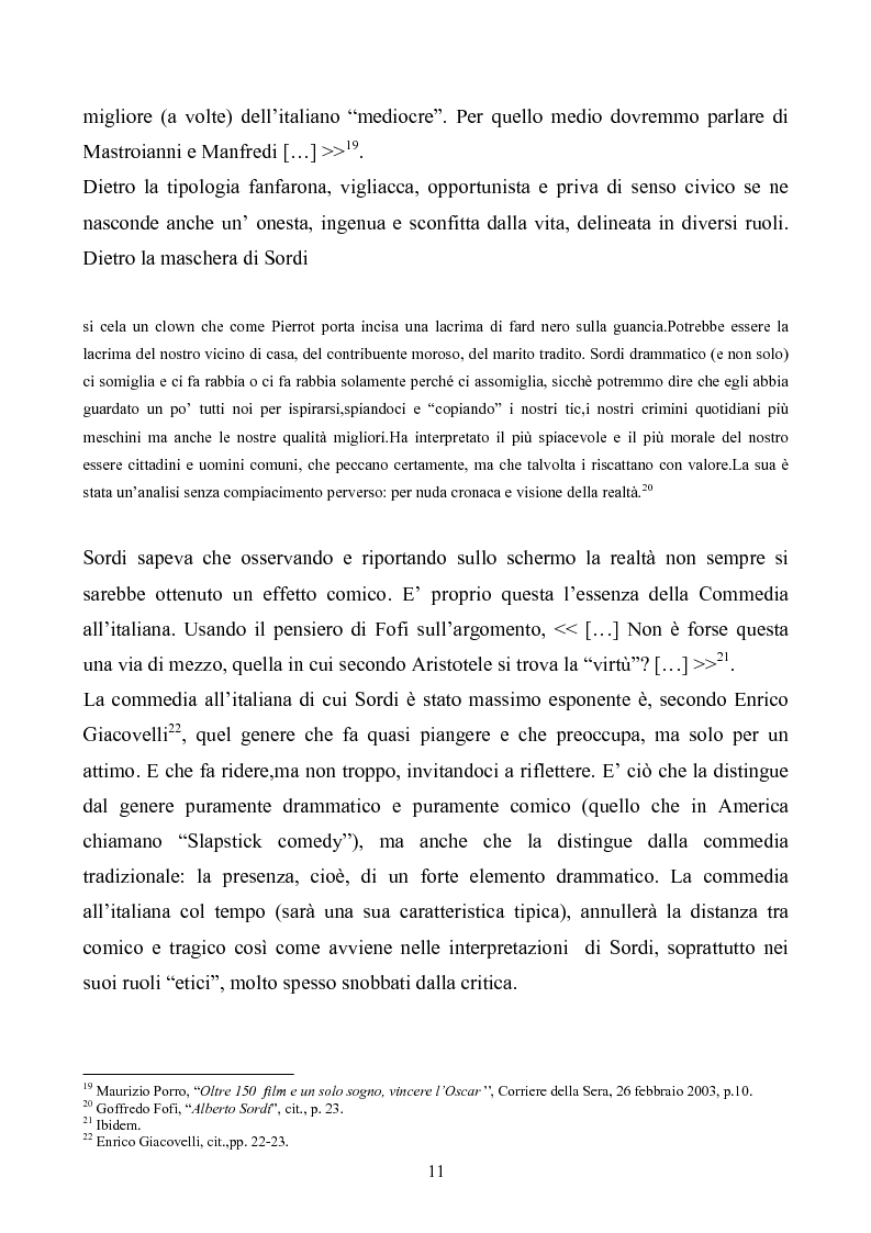 Anteprima della tesi: Tre personaggi etici del cinema di Alberto Sordi: Il vigile, Una vita difficile, Il commissario, Pagina 8