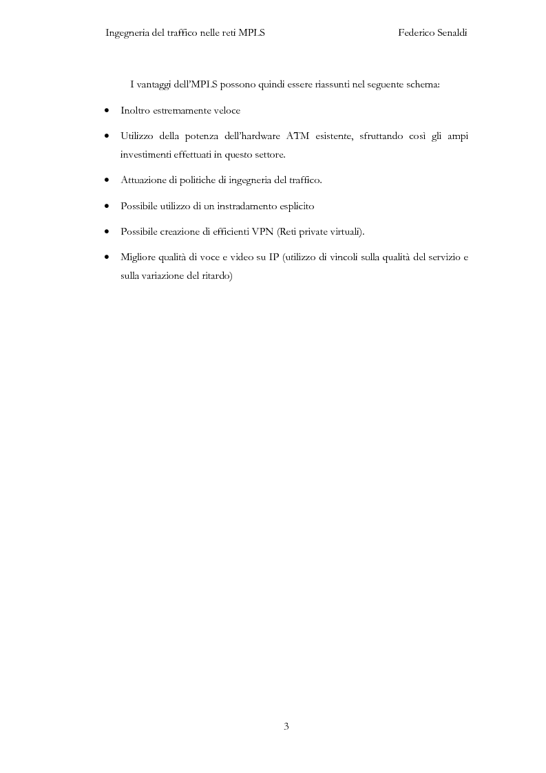 Anteprima della tesi: Ingegneria del traffico nelle reti MPLS, Pagina 3