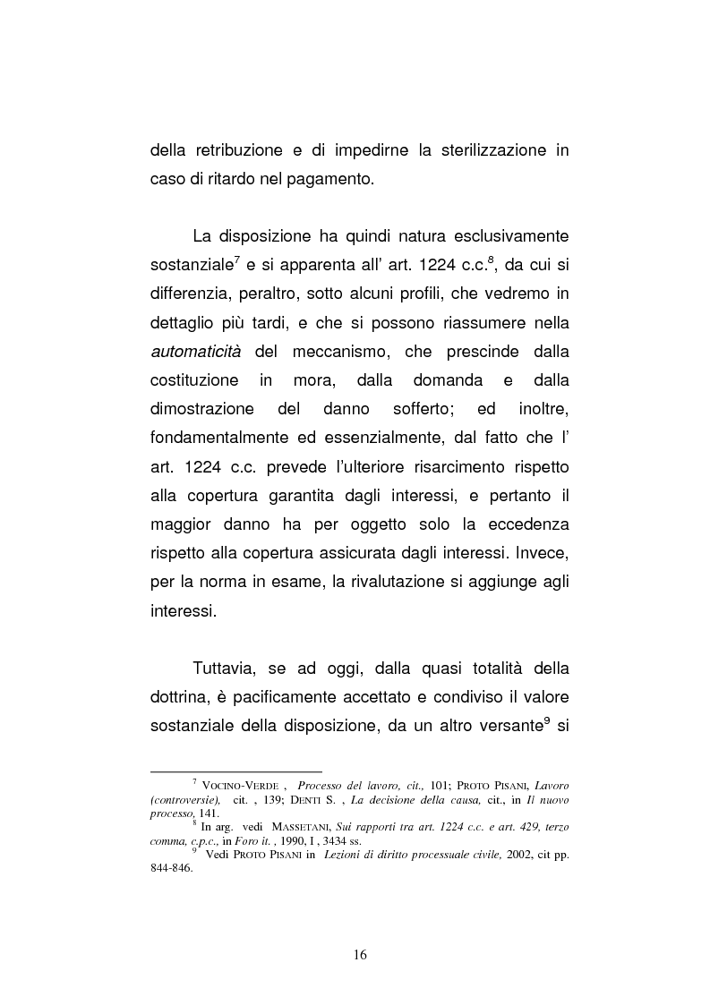 Anteprima della tesi: L'art. 429, terzo comma, c.p.c. , nella legislazione e nella giurisprudenza più recenti, Pagina 10