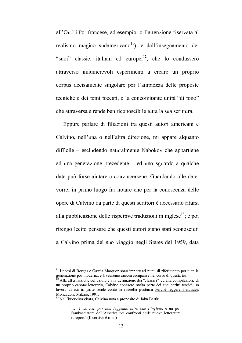 Anteprima della tesi: Destini incrociati: Italo Calvino e gli scrittori americani postmodern, Pagina 13