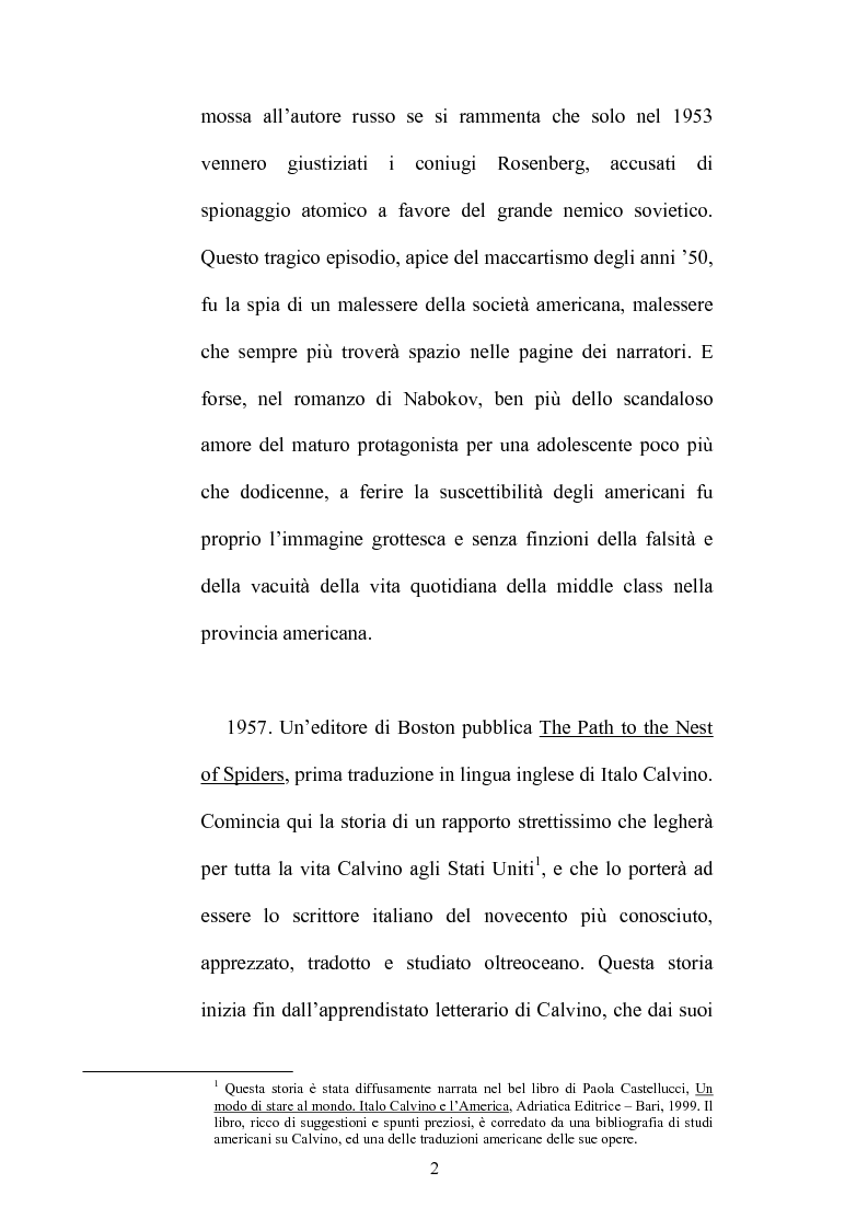 Anteprima della tesi: Destini incrociati: Italo Calvino e gli scrittori americani postmodern, Pagina 2