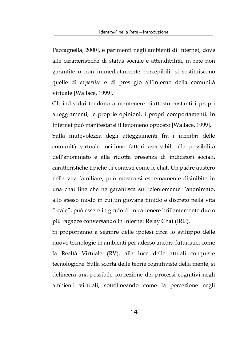 Anteprima della tesi: Identità nella Rete. Per una psicologia della comunicazione mediata dal computer, Pagina 11