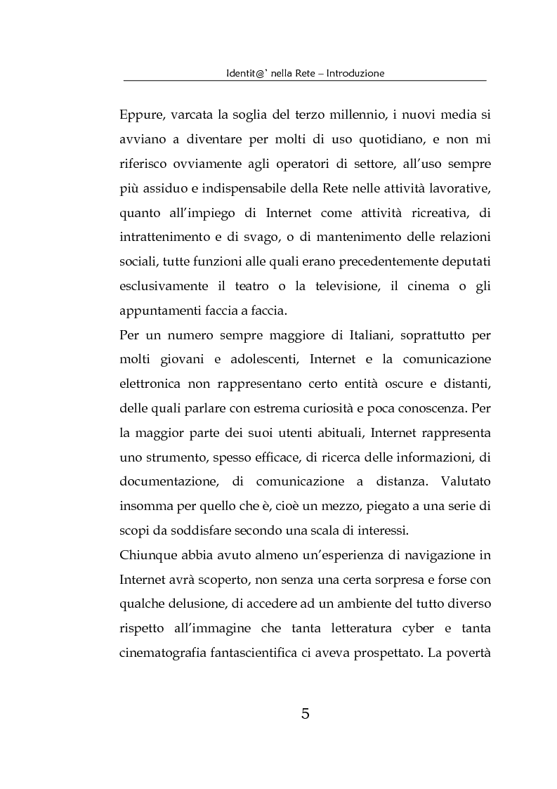 Anteprima della tesi: Identità nella Rete. Per una psicologia della comunicazione mediata dal computer, Pagina 2