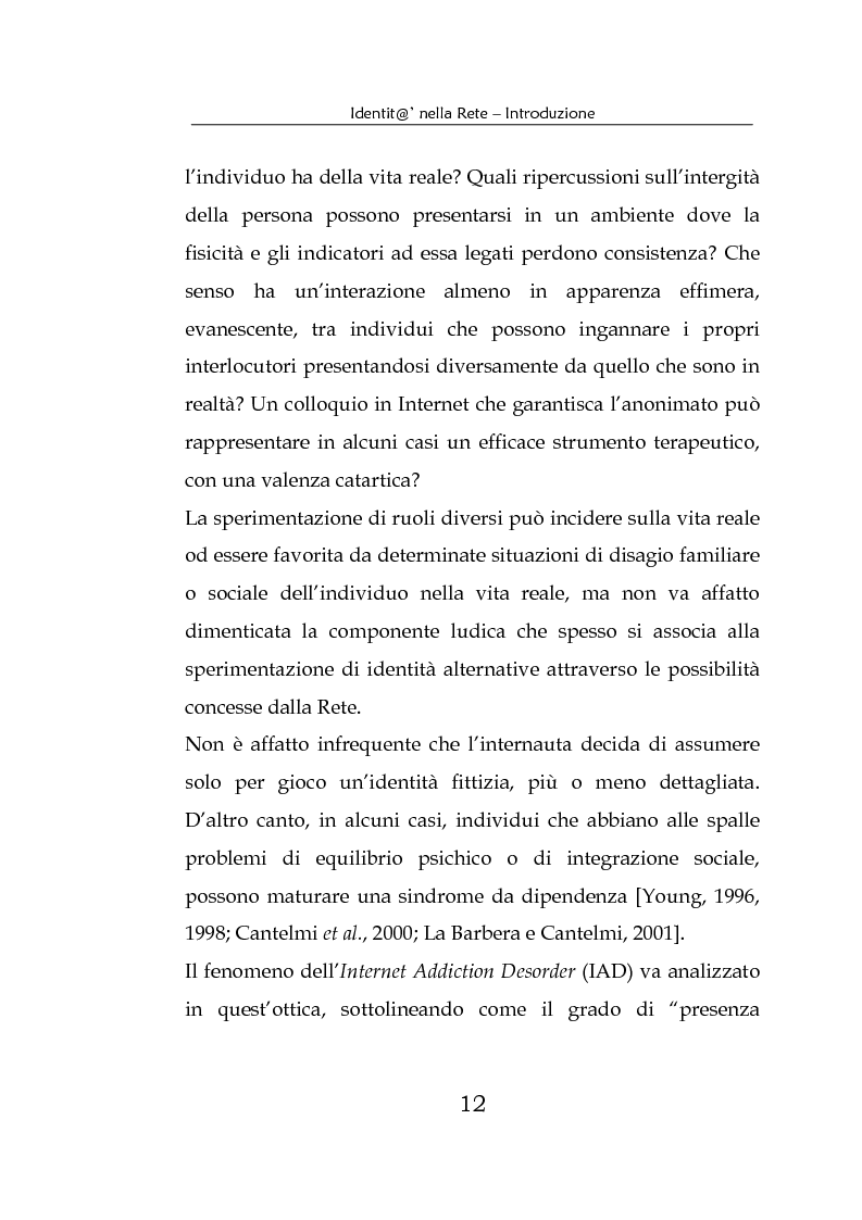 Anteprima della tesi: Identità nella Rete. Per una psicologia della comunicazione mediata dal computer, Pagina 9