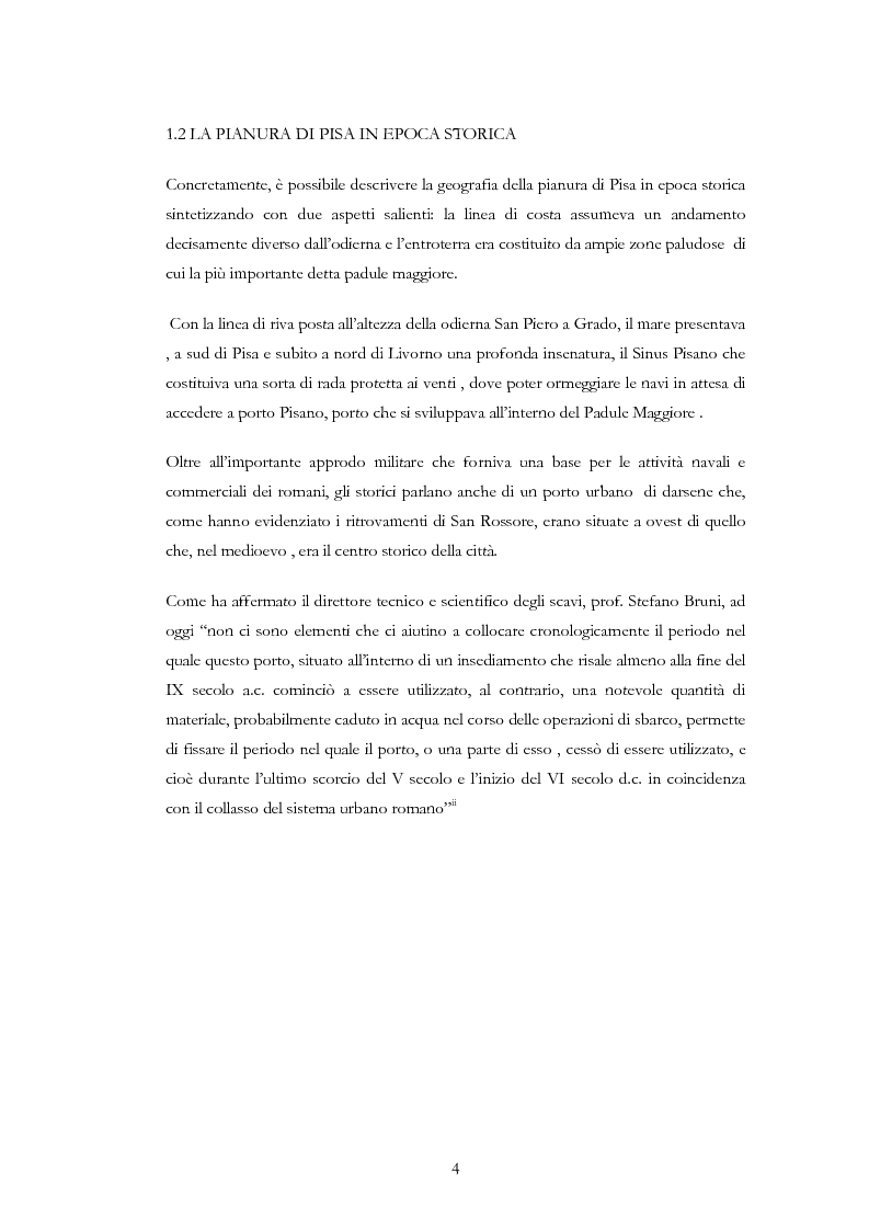 Anteprima della tesi: Interventi idraulici al fiume Arno nella storia, da Pontedera alla foce, Pagina 7