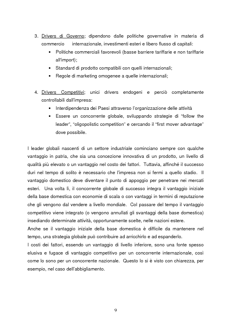 Anteprima della tesi: Strategie di internazionalizzazione e la competitività dell'est europa nel settore abbigliamento, Pagina 9