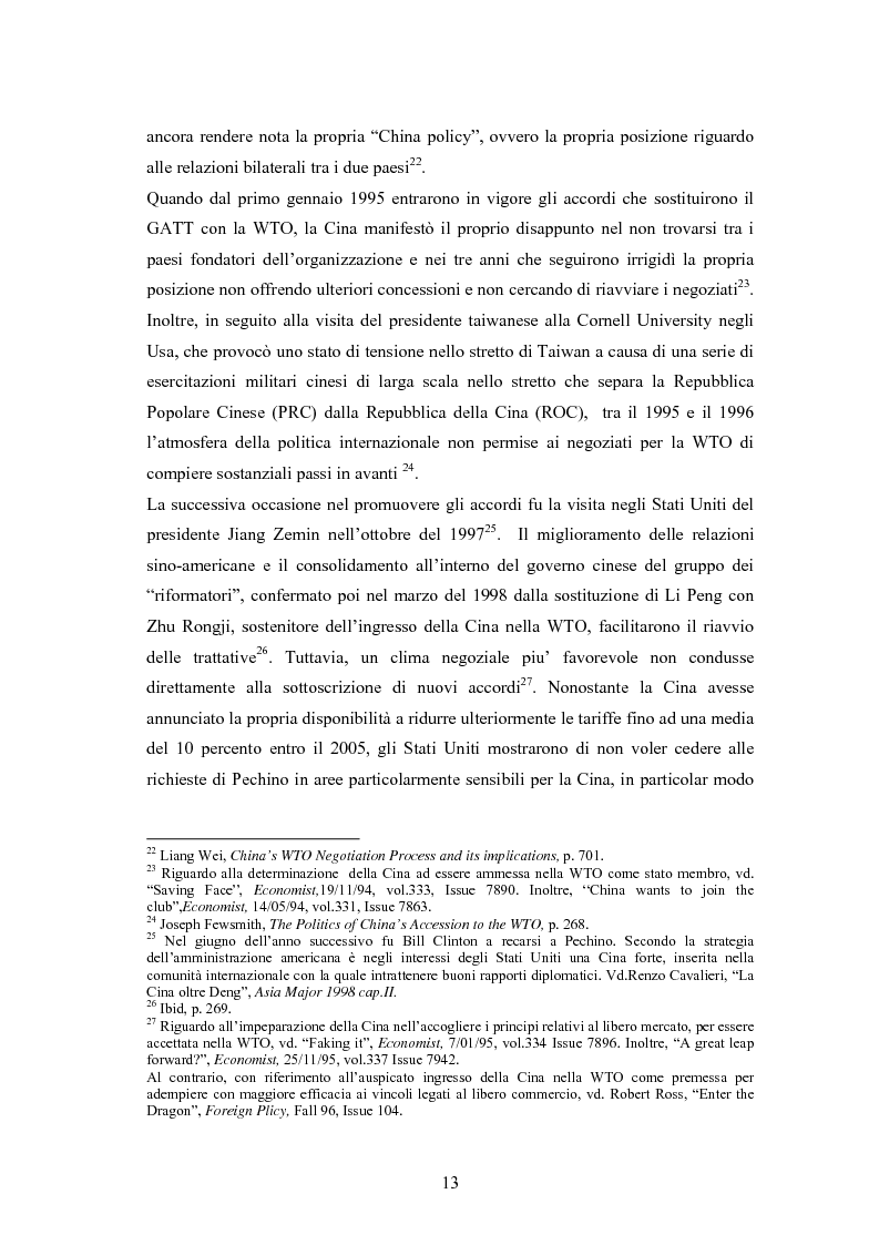 Anteprima della tesi: Problemi e prospettive di una nuova dimensione economica internazionale: la Cina nella WTO, Pagina 10