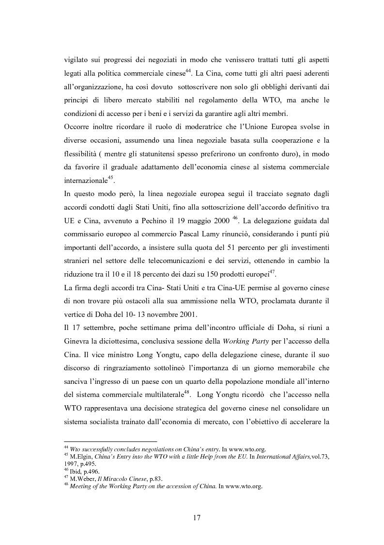 Anteprima della tesi: Problemi e prospettive di una nuova dimensione economica internazionale: la Cina nella WTO, Pagina 14