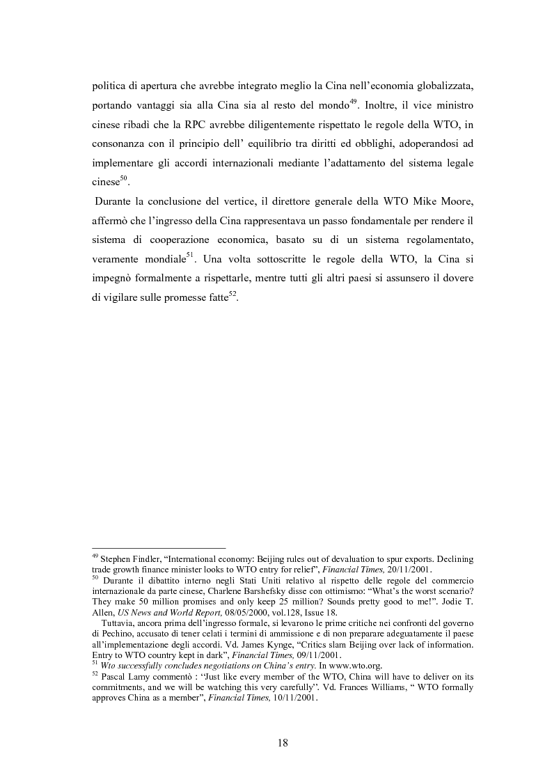 Anteprima della tesi: Problemi e prospettive di una nuova dimensione economica internazionale: la Cina nella WTO, Pagina 15