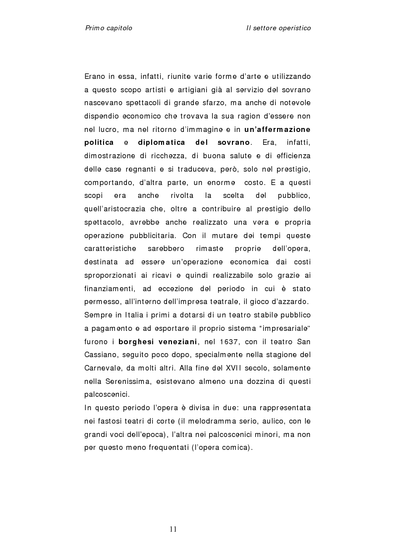 Anteprima della tesi: Dinamiche organizzative e gestionali nei teatri lirici italiani: il caso Fondazione Arena, Pagina 11