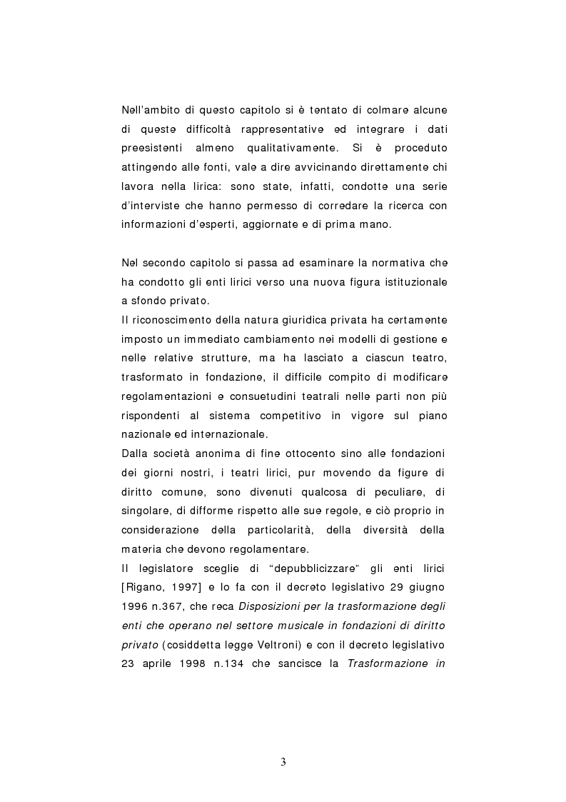 Anteprima della tesi: Dinamiche organizzative e gestionali nei teatri lirici italiani: il caso Fondazione Arena, Pagina 3