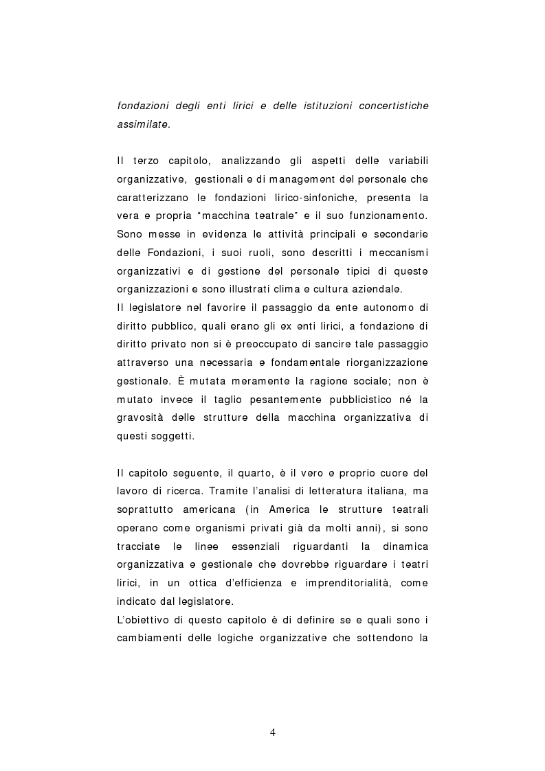 Anteprima della tesi: Dinamiche organizzative e gestionali nei teatri lirici italiani: il caso Fondazione Arena, Pagina 4