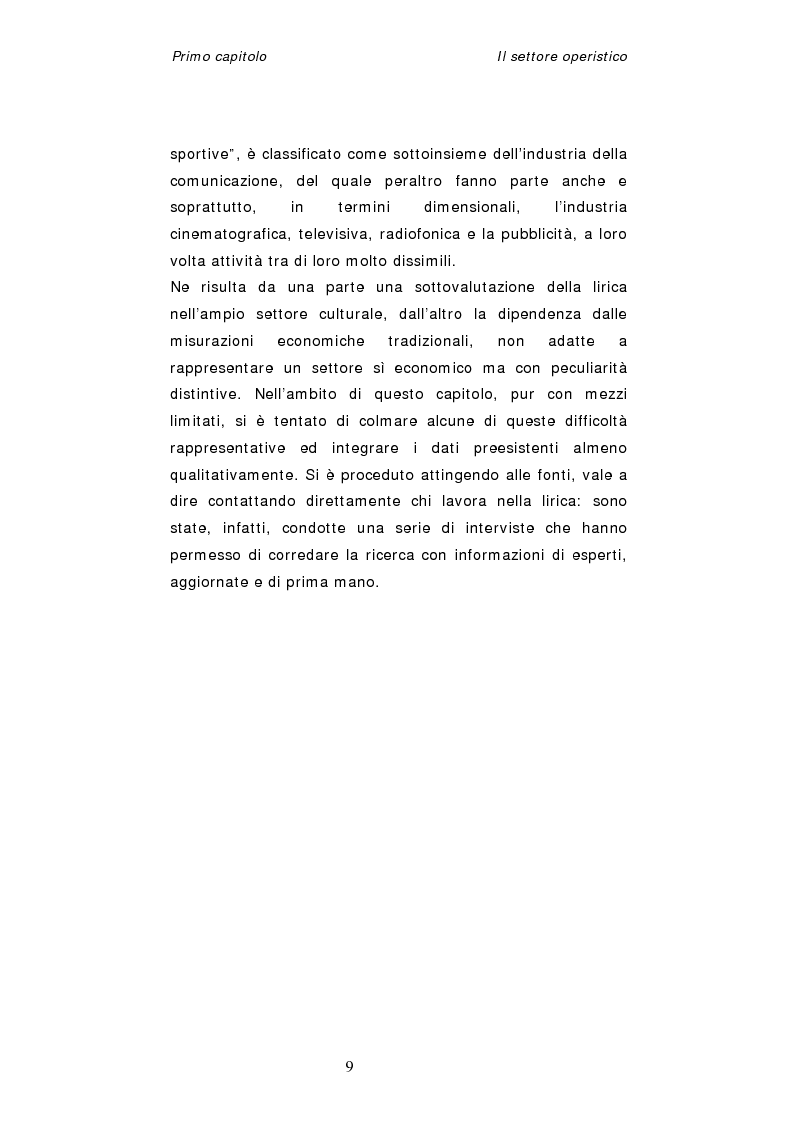 Anteprima della tesi: Dinamiche organizzative e gestionali nei teatri lirici italiani: il caso Fondazione Arena, Pagina 9