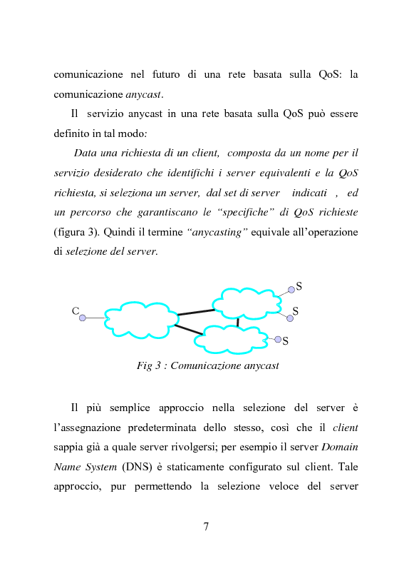 Anteprima della tesi: Architettura DiffServ per comunicazione anycast con QoS, Pagina 4