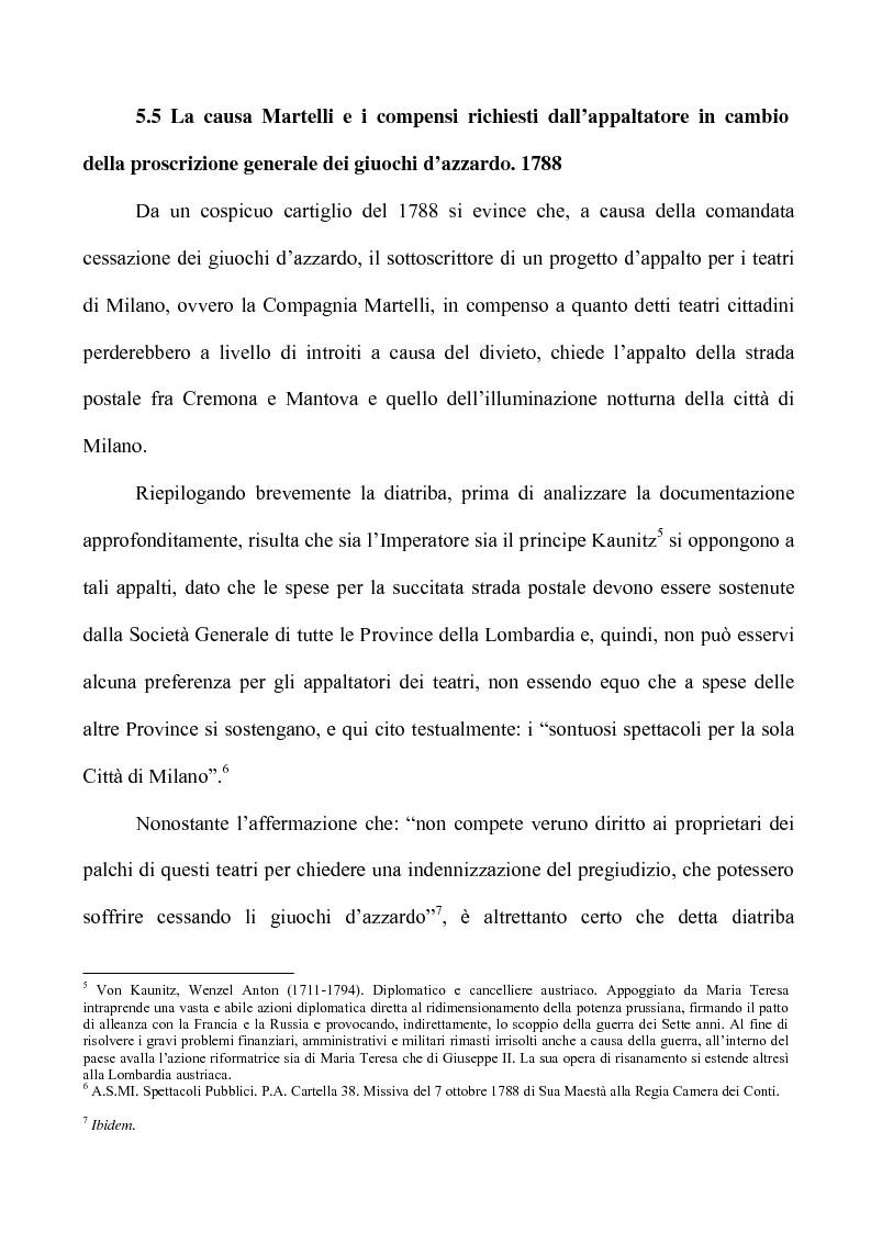 Anteprima della tesi: Teatro e Giuoco d'Azzardo a Milano nel Settecento, Pagina 10