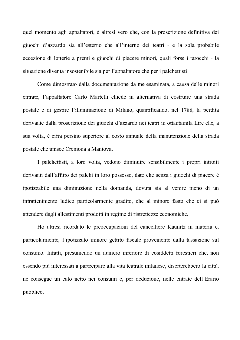 Anteprima della tesi: Teatro e Giuoco d'Azzardo a Milano nel Settecento, Pagina 13
