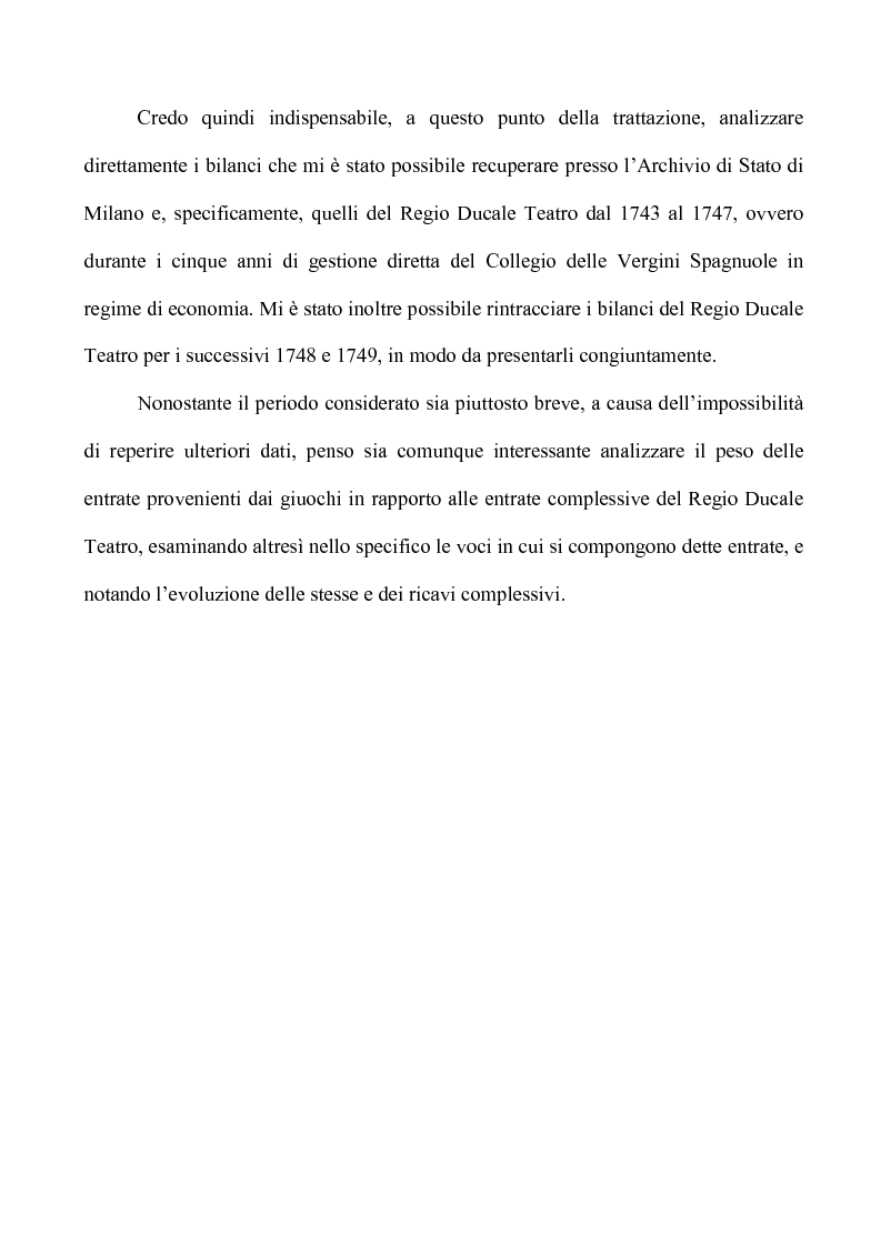 Anteprima della tesi: Teatro e Giuoco d'Azzardo a Milano nel Settecento, Pagina 14