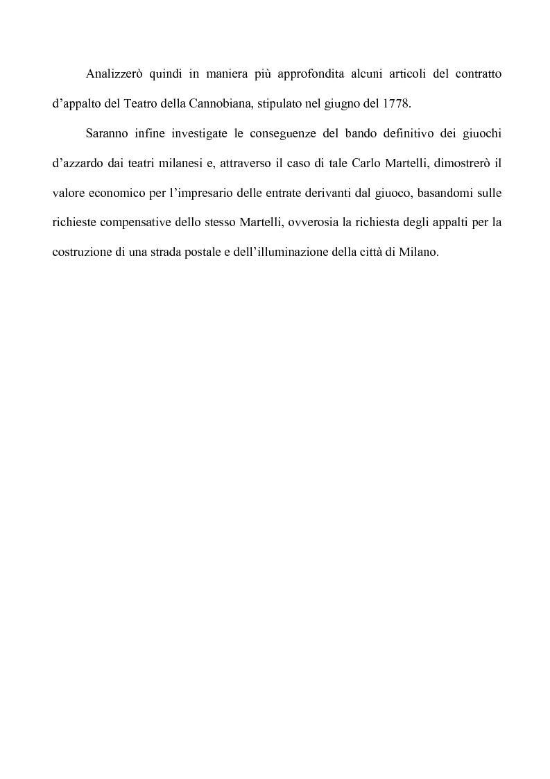 Anteprima della tesi: Teatro e Giuoco d'Azzardo a Milano nel Settecento, Pagina 7