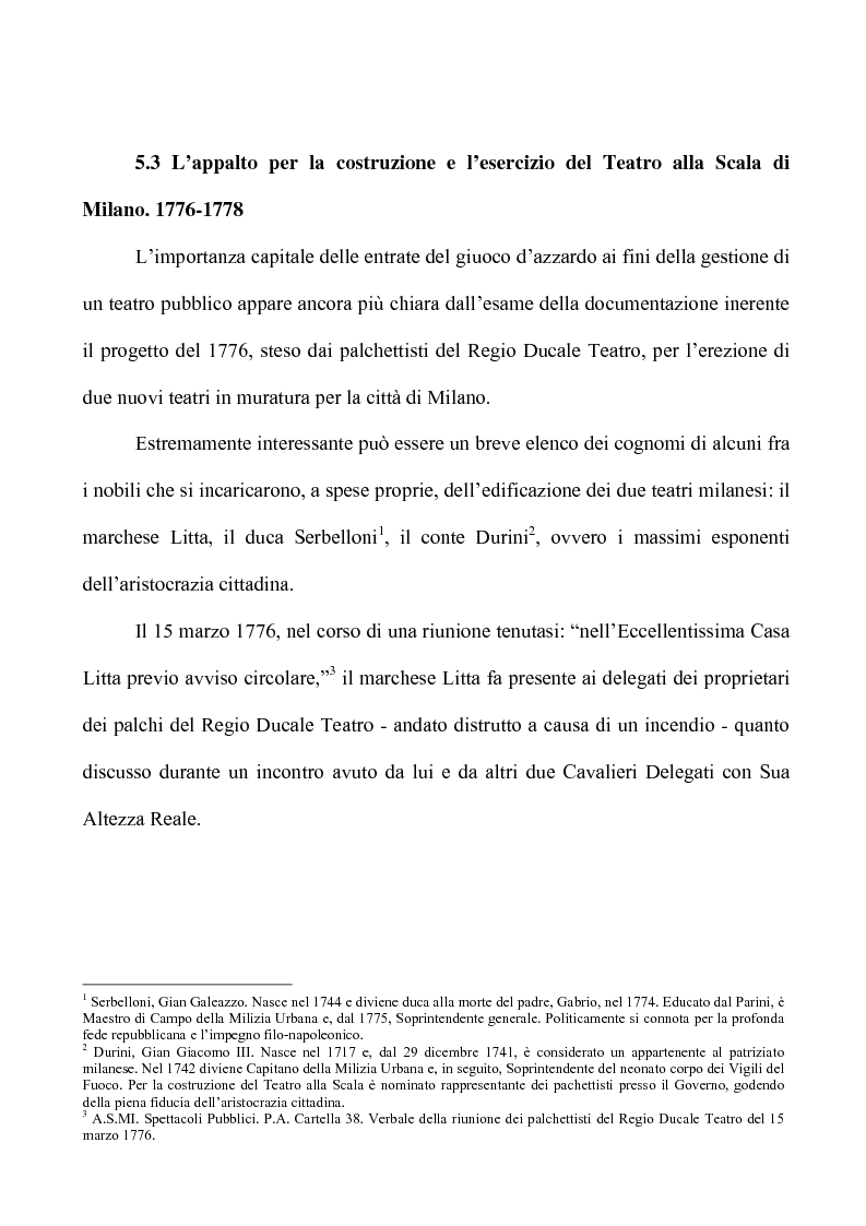 Anteprima della tesi: Teatro e Giuoco d'Azzardo a Milano nel Settecento, Pagina 8